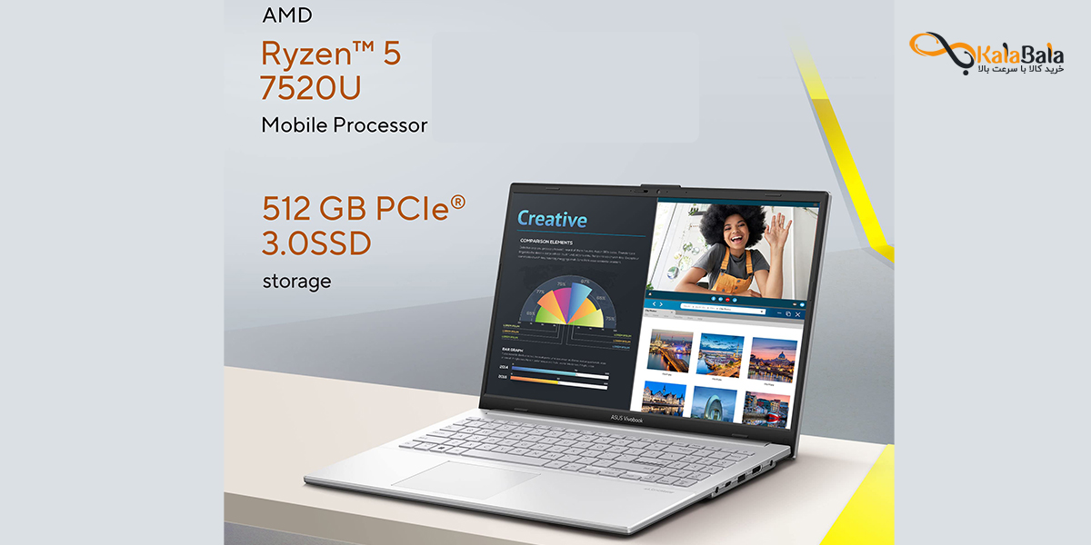 پردازنده لپ تاپ برنامه نویسی ایسوس مدل ASUS Vivobook Go 15 L1504FA-NJ560