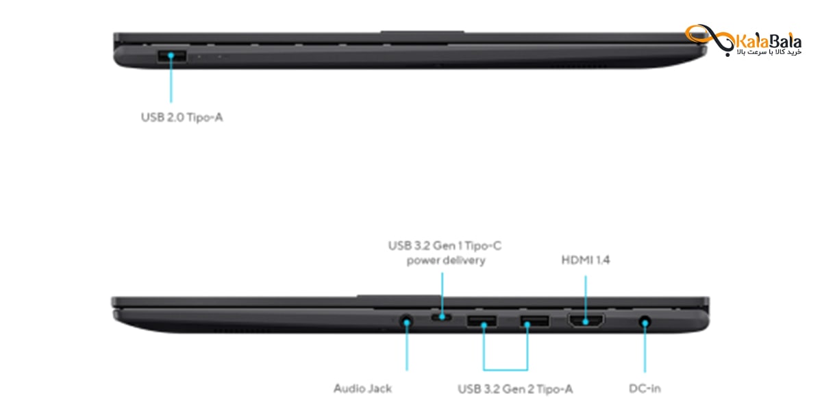 اتصالات لپ تاپ ایسوس ASUS Vivobook 16X K3605VV-N1111