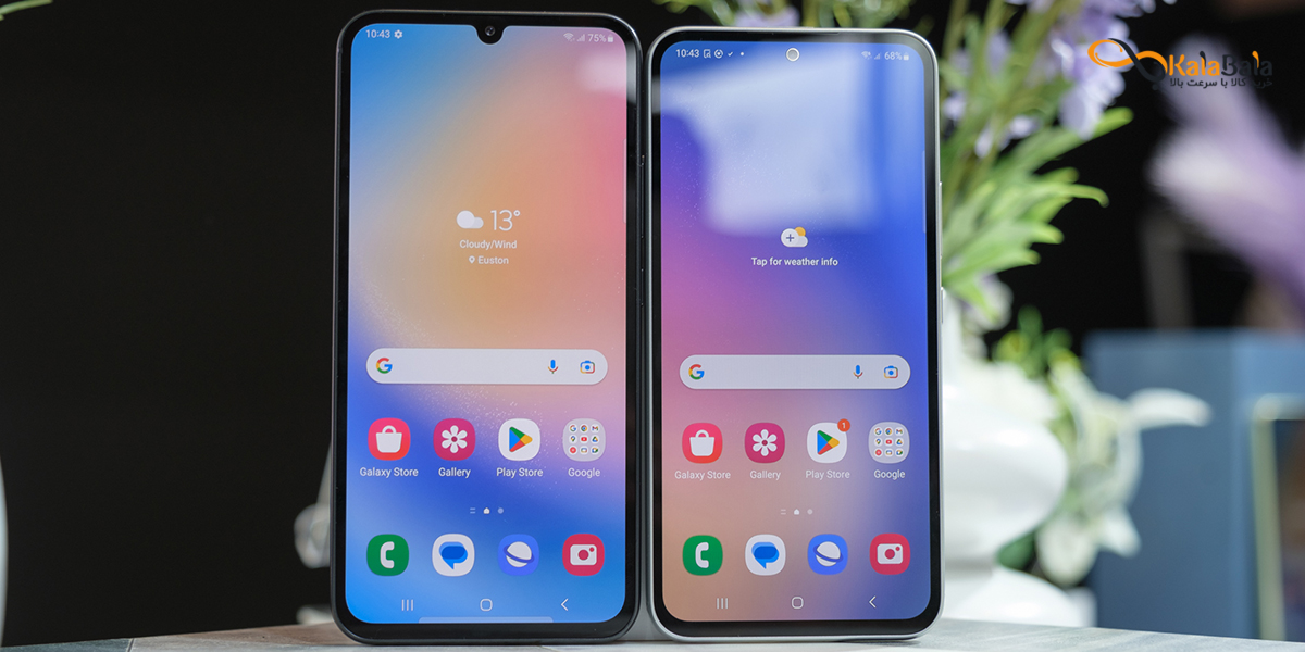 مقایسه صفحه نمایش دو گوشی سامسونگ Galaxy A34 و Galaxy a54