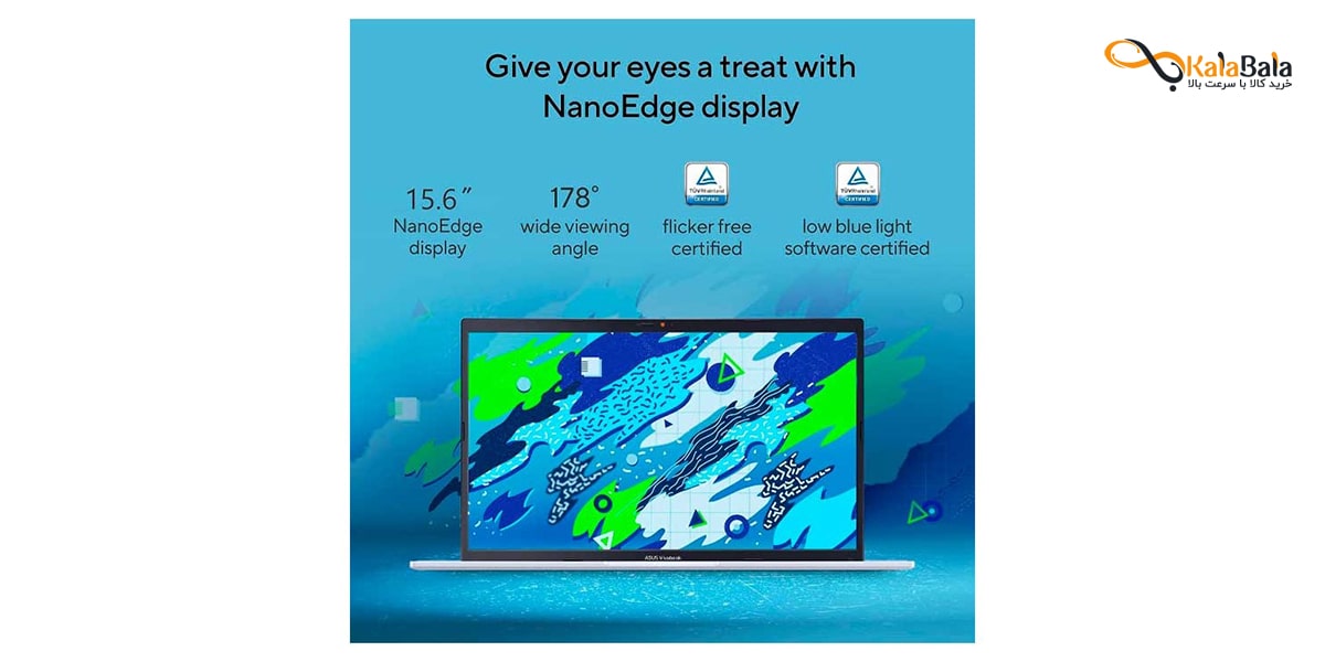 صفحه نمایش full hd با فناوری tn در لپ‌تاپ asus vivobook 15 x1502za-ej1426