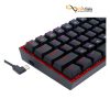 خرید صفحه کلید باسیم ردراگون مدل CASTOR K631-RGB • سوئیچ قرمز با قیمت مناسب