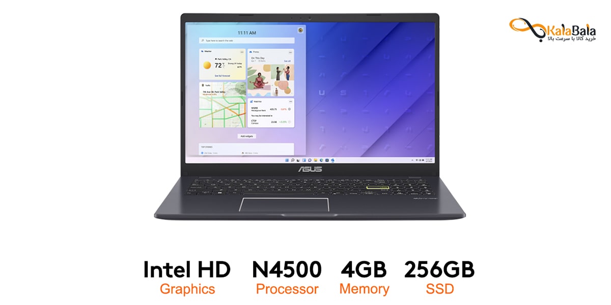 امکانات گرافیکی لپ تاپ ایسوس مدل Vivobook Go 15 E510KA-BR395W: مناسب برای کارهای روزمره و تماشای ویدئو