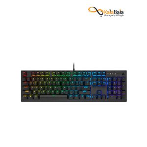 قیمت صفحه کلید گیمینگ باسیم کورسیر مدل K60 RGB PRO • سوئیچ سفید