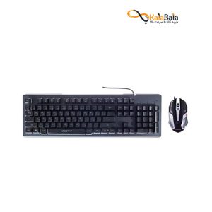 خرید صفحه کلید و ماوس گیمینگ باسیم کینگ استار مدل KBM285G - با حروف حک شده فارسی