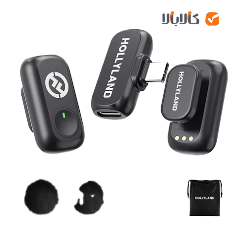 خرید ست میکروفن بی سیم هالی لند مدل Hollyland LARK A1 Mini Duo با پورت USB-C با قیمت مناسب