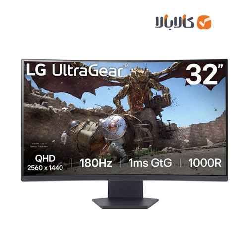 مانیتور گیمینگ ال جی خمیده مدل LG 32GS60QC-B VA  32" 180Hz