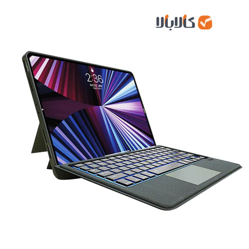 کیف کلاسوری کیبورد دار ویوو مدل Mag Touch Keyboard مناسب تبلت iPad Pro 12.9 - مشکی